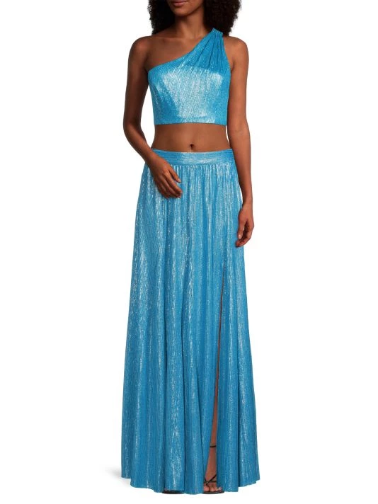 Ramy Brook Sandra Metallic Cropped Top 4 Ramy Brook Sandra Metallic Cropped Top - Image 2