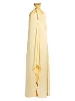 Ramy Brook Carey Satin Draped Gown Black -Hot Sale Ramy Brook Store unnamed file 1037