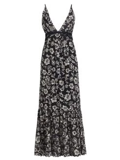 Ramy Brook Ingrid Floral Eyelet Maxi Dress
