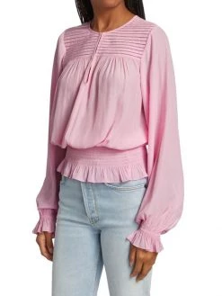 Ramy Brook Barlow Smocked V-Neck Top -Hot Sale Ramy Brook Store unnamed file 1055