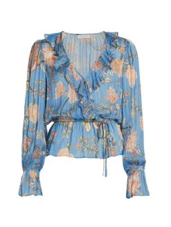 Ramy Brook Veronica Wrap-Front Blouse