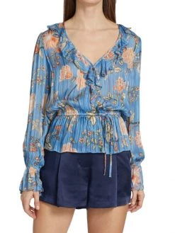 Ramy Brook Veronica Wrap-Front Blouse -Hot Sale Ramy Brook Store unnamed file 1115