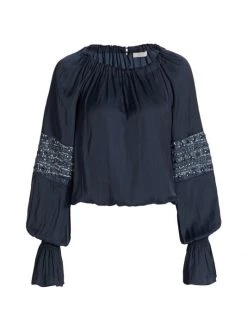 Ramy Brook Katrina Poet-Sleeve Blouse
