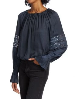 Ramy Brook Katrina Poet-Sleeve Blouse -Hot Sale Ramy Brook Store unnamed file 1123