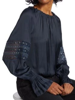 Ramy Brook Katrina Poet-Sleeve Blouse -Hot Sale Ramy Brook Store unnamed file 1125