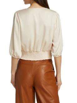 Ramy Brook Ilana V-Neck Tie Blouse -Hot Sale Ramy Brook Store unnamed file 114