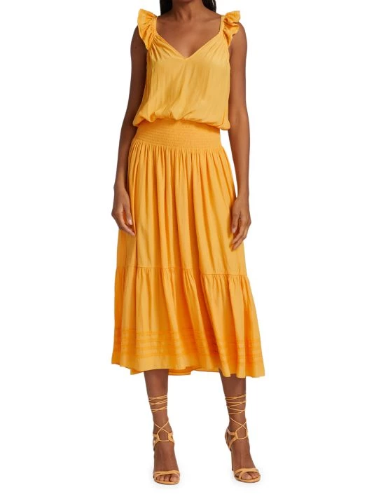 Ramy Brook Chloe Smocked Midi Dress 4 Ramy Brook Chloe Smocked Midi Dress - Image 2