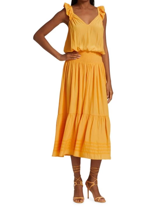 Ramy Brook Chloe Smocked Midi Dress 5 Ramy Brook Chloe Smocked Midi Dress - Image 3