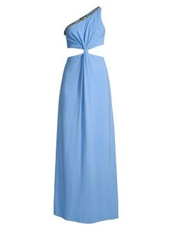Ramy Brook Hailey One-Shoulder Cut-Out Gown