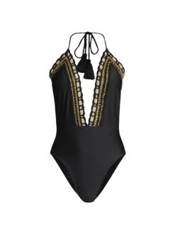 Ramy Brook Angela One-Piece Halter Swimsuit