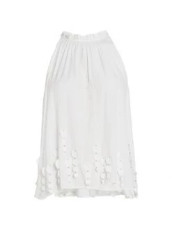 Ramy Brook Tai Appliqué Halter Top