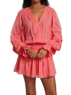 Ramy Brook Patty Crochet-Trim Mini Dress -Hot Sale Ramy Brook Store unnamed file 1290