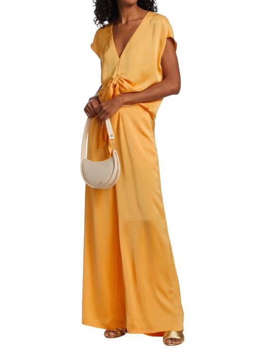 Ramy Brook Hazel Satin Tie-Front Top 4 Ramy Brook Hazel Satin Tie-Front Top - Image 2