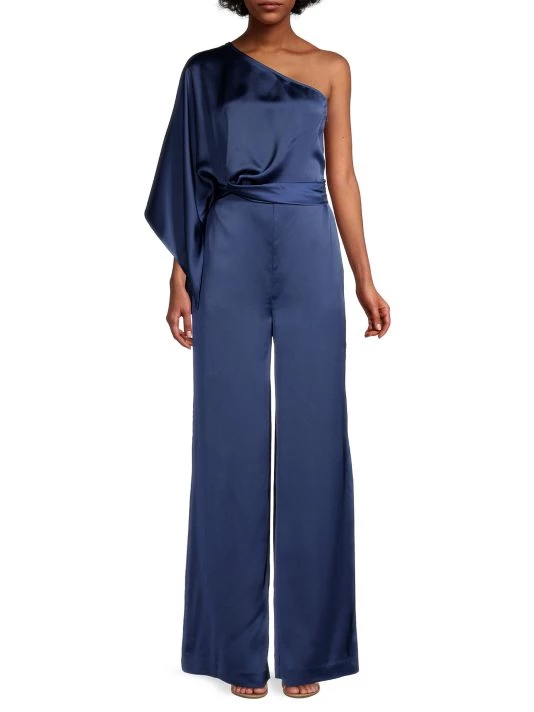 Ramy Brook Simone One-Shoulder Jumpsuit Spring Navy 4 Ramy Brook Simone One-Shoulder Jumpsuit Spring Navy - Image 2