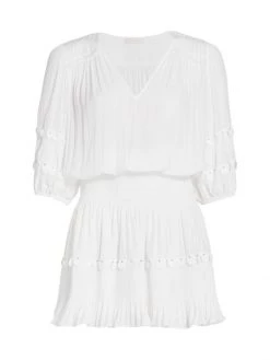 Ramy Brook Angelica Embellished Blouson Minidress