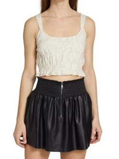 Ramy Brook Judith Linen Floral Cropped Top -Hot Sale Ramy Brook Store unnamed file 1358