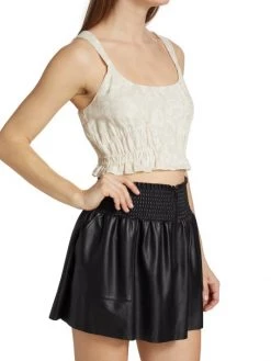 Ramy Brook Judith Linen Floral Cropped Top -Hot Sale Ramy Brook Store unnamed file 1359