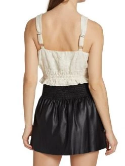 Ramy Brook Judith Linen Floral Cropped Top -Hot Sale Ramy Brook Store unnamed file 1360