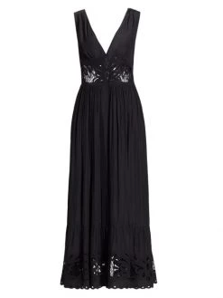 Ramy Brook Barb Crochet-Trim Maxi Dress