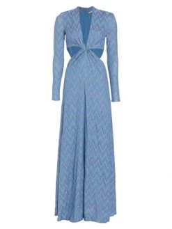 Ramy Brook Celesete Chevron Midi-Dress