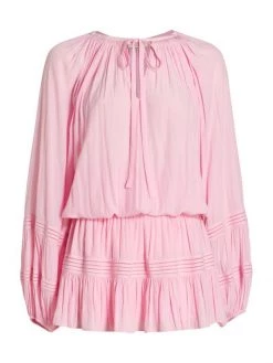 Ramy Brook Kurt Tie Neck Minidress