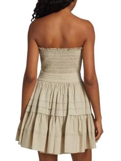 Ramy Brook Oliver Stretch-Poplin Smocked Minidress -Hot Sale Ramy Brook Store unnamed file 1469