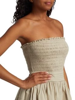 Ramy Brook Oliver Stretch-Poplin Smocked Minidress -Hot Sale Ramy Brook Store unnamed file 1470