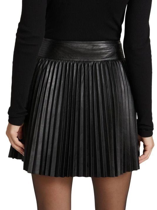 Ramy Brook Anya Vegan Leather Pleated Skirt 7 Ramy Brook Anya Vegan Leather Pleated Skirt - Image 5