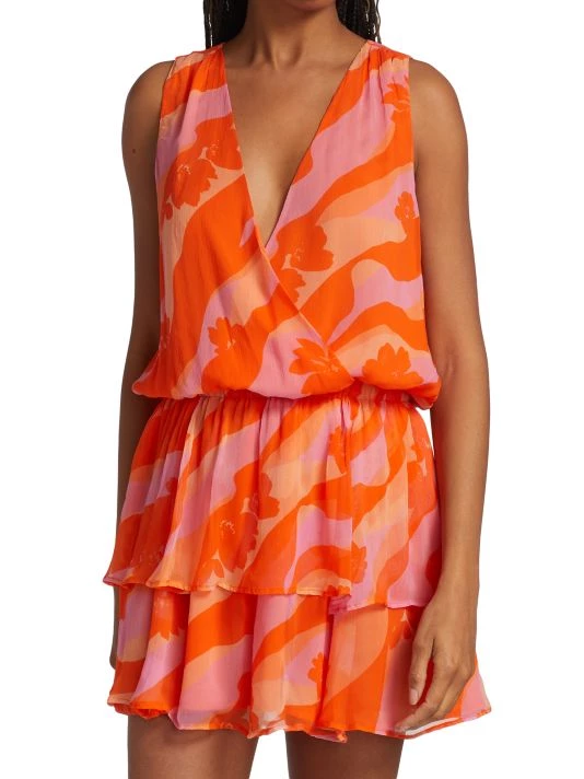 Ramy Brook Baldwin Elasticized Floral Minidress 5 Ramy Brook Baldwin Elasticized Floral Minidress - Image 3