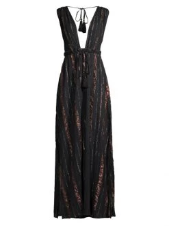 Ramy Brook Rowan Plunge-Neck Tassel Maxi Dress