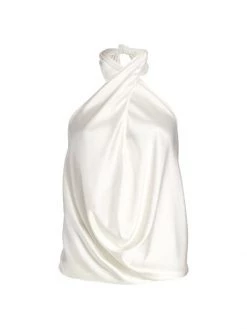 Ramy Brook Harriet Convertible Stretch-Silk Top Petunia