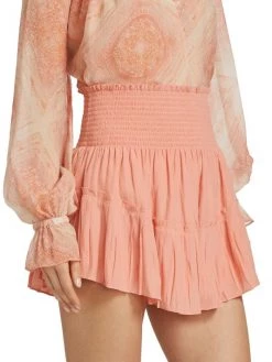 Ramy Brook Ludo Smocked Miniskirt -Hot Sale Ramy Brook Store unnamed file 231