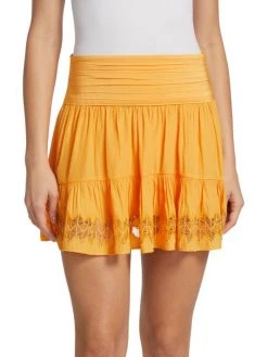 Ramy Brook Hartford Embellished Smocked Miniskirt -Hot Sale Ramy Brook Store unnamed file 237
