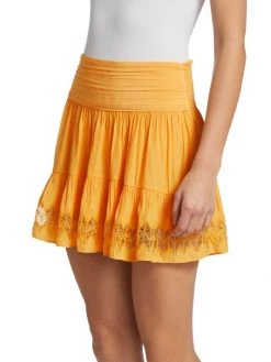 Ramy Brook Hartford Embellished Smocked Miniskirt -Hot Sale Ramy Brook Store unnamed file 238