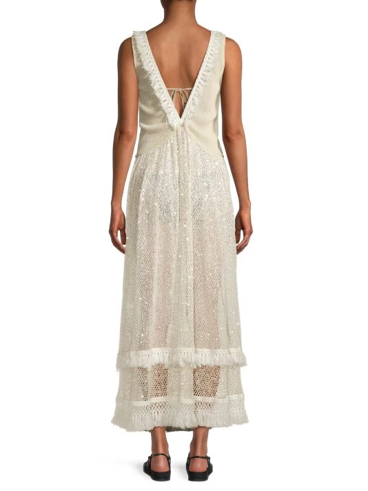 Ramy Brook Jess V-Neck Crochet Embellished Maxi Dress 7 Ramy Brook Jess V-Neck Crochet Embellished Maxi Dress - Image 5