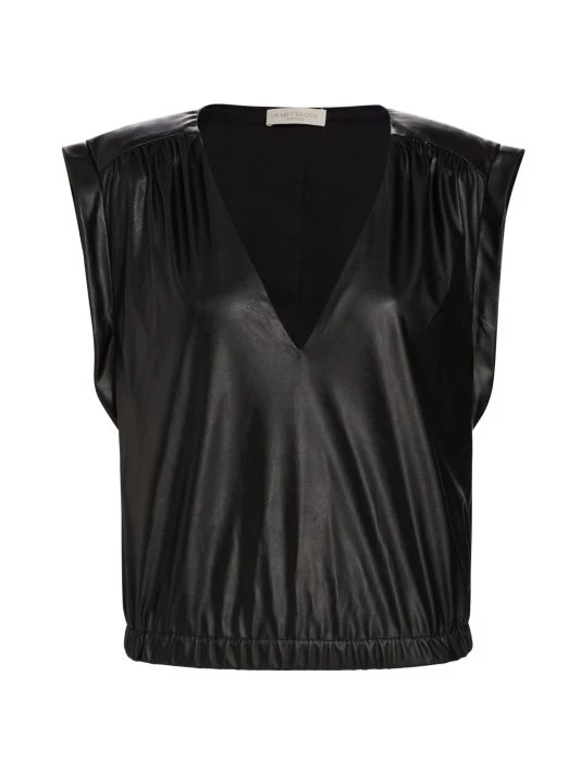 Ramy Brook Annabelle Vegan Leather Top 3 Ramy Brook Annabelle Vegan Leather Top