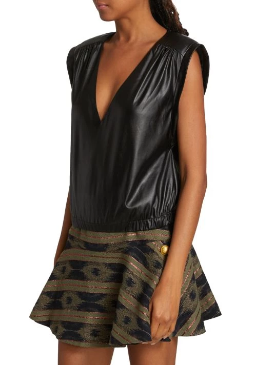 Ramy Brook Annabelle Vegan Leather Top 6 Ramy Brook Annabelle Vegan Leather Top - Image 4