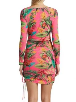 Ramy Brook Xavier Palm Printed Ruched Minidress -Hot Sale Ramy Brook Store unnamed file 294