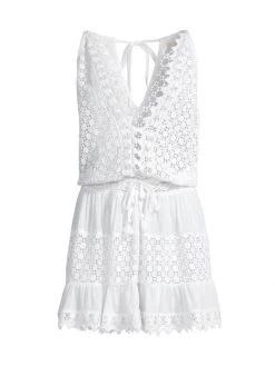 Ramy Brook Miranda Plunge-Neck Embroidered Dress