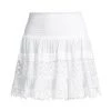 Ramy Brook Maxine Smocked Embroidered Mini Skirt
