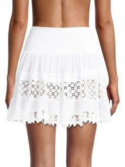 Ramy Brook Maxine Smocked Embroidered Mini Skirt -Hot Sale Ramy Brook Store unnamed file 339