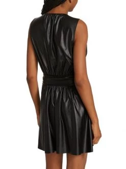 Ramy Brook Lily Faux-Leather Wrap Dress -Hot Sale Ramy Brook Store unnamed file 392