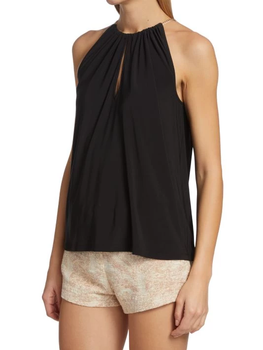 Ramy Brook Rosette Chain Trim Halter Top 6 Ramy Brook Rosette Chain Trim Halter Top - Image 4