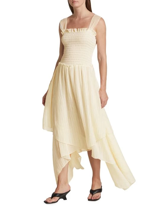 Ramy Brook Luella Pleated Chiffon Handkerchief Dress 6 Ramy Brook Luella Pleated Chiffon Handkerchief Dress - Image 4