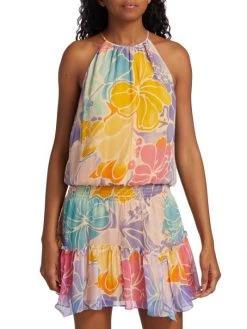 Ramy Brook Kourtney Smocked Floral Minidress -Hot Sale Ramy Brook Store unnamed file 509