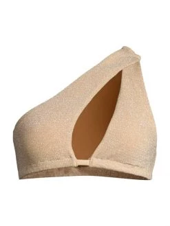 Ramy Brook Knit Rocky One-Shoulder Cutout Bikini Top