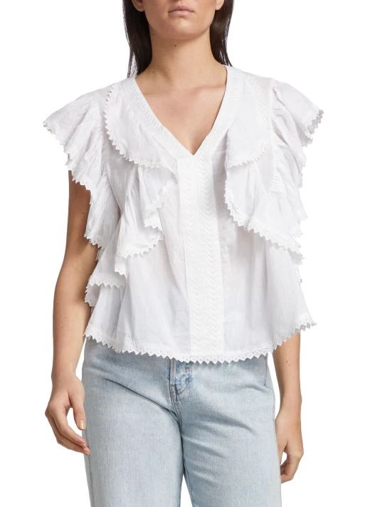 Ramy Brook Della Ruffle Top 5 Ramy Brook Della Ruffle Top - Image 3