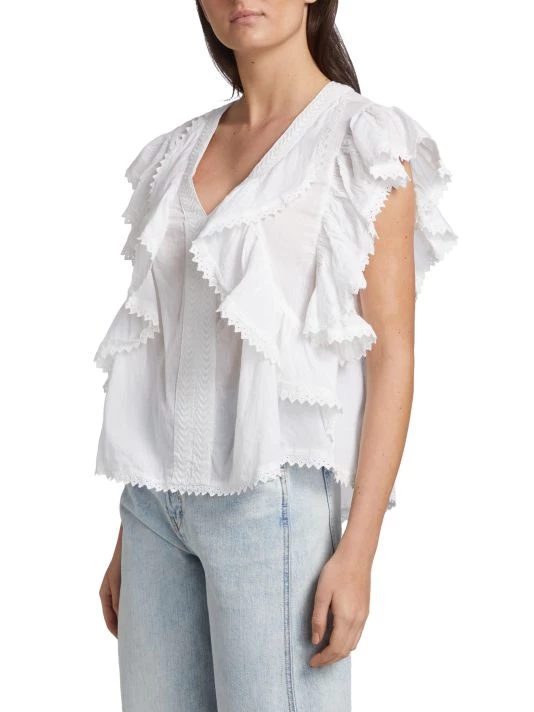 Ramy Brook Della Ruffle Top 6 Ramy Brook Della Ruffle Top - Image 4