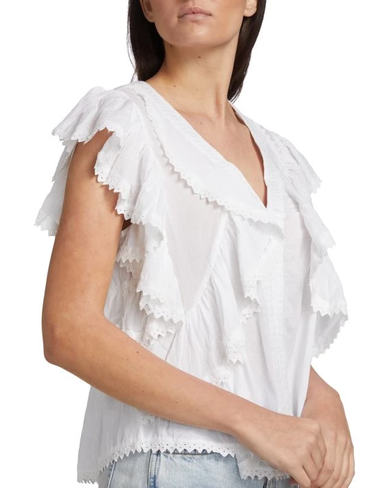 Ramy Brook Della Ruffle Top 8 Ramy Brook Della Ruffle Top - Image 6