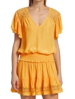 Ramy Brook Mia Flutter-Sleeve Top -Hot Sale Ramy Brook Store unnamed file 576